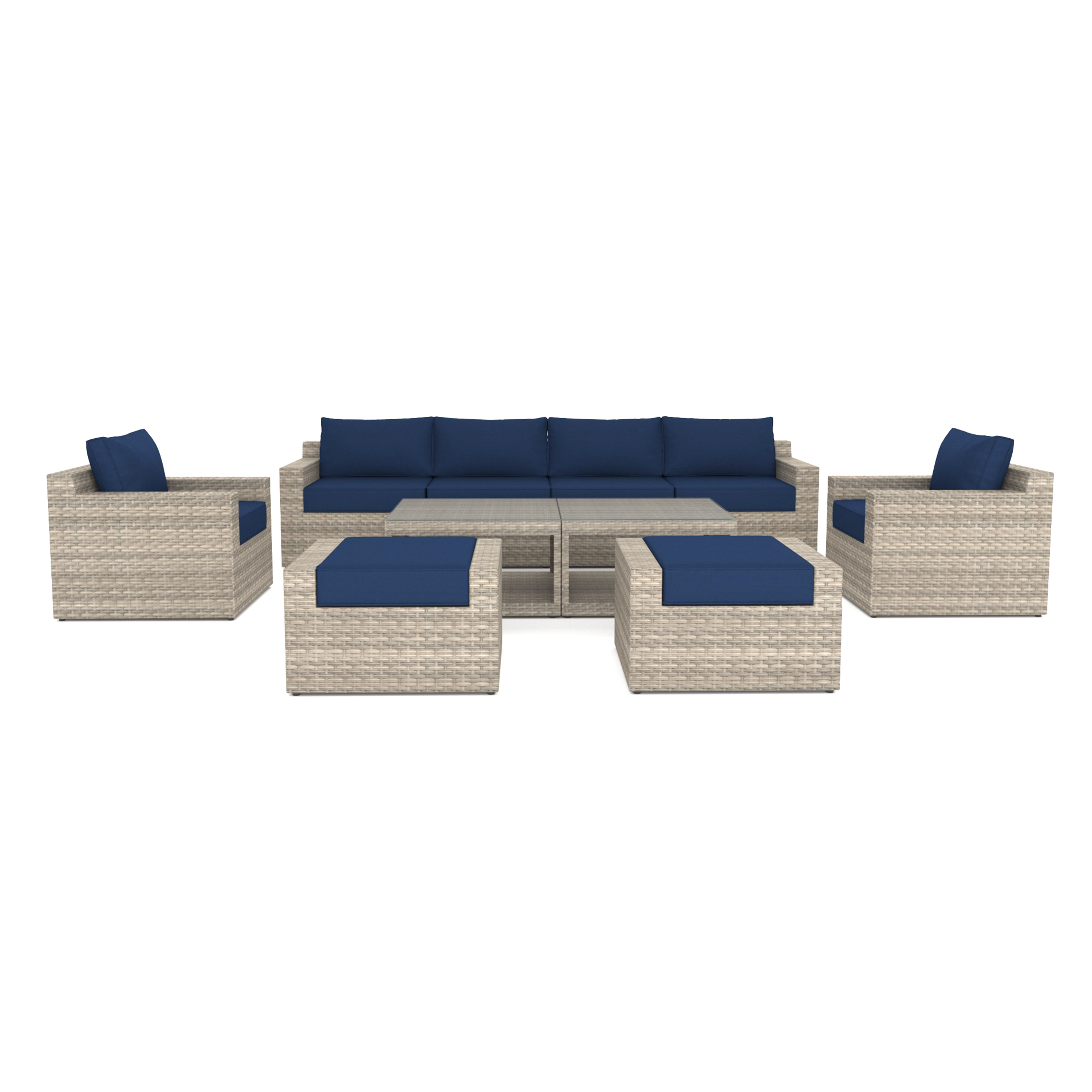 VENTURA 10 Piece Wicker Outdoor Patio Set-Baeryon Furniture