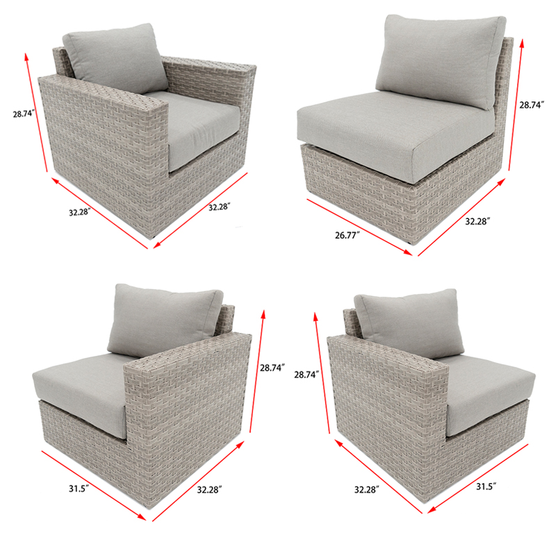 AVALON 12 Piece Sectional Patio Furniture-Baeryon Furniture