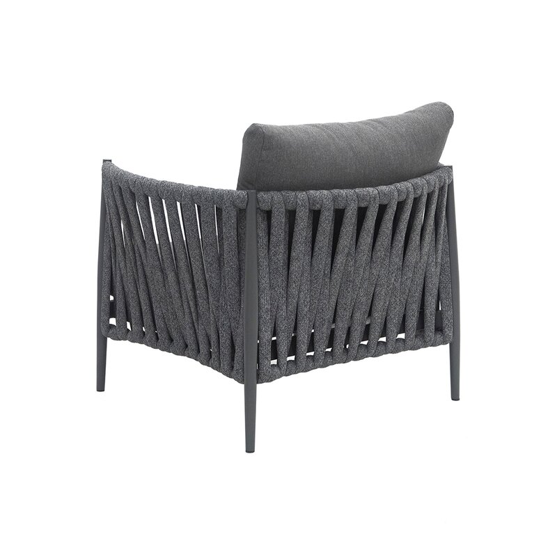 RED Aluminum Rope Woven Club Chair -Baeryon Furniture