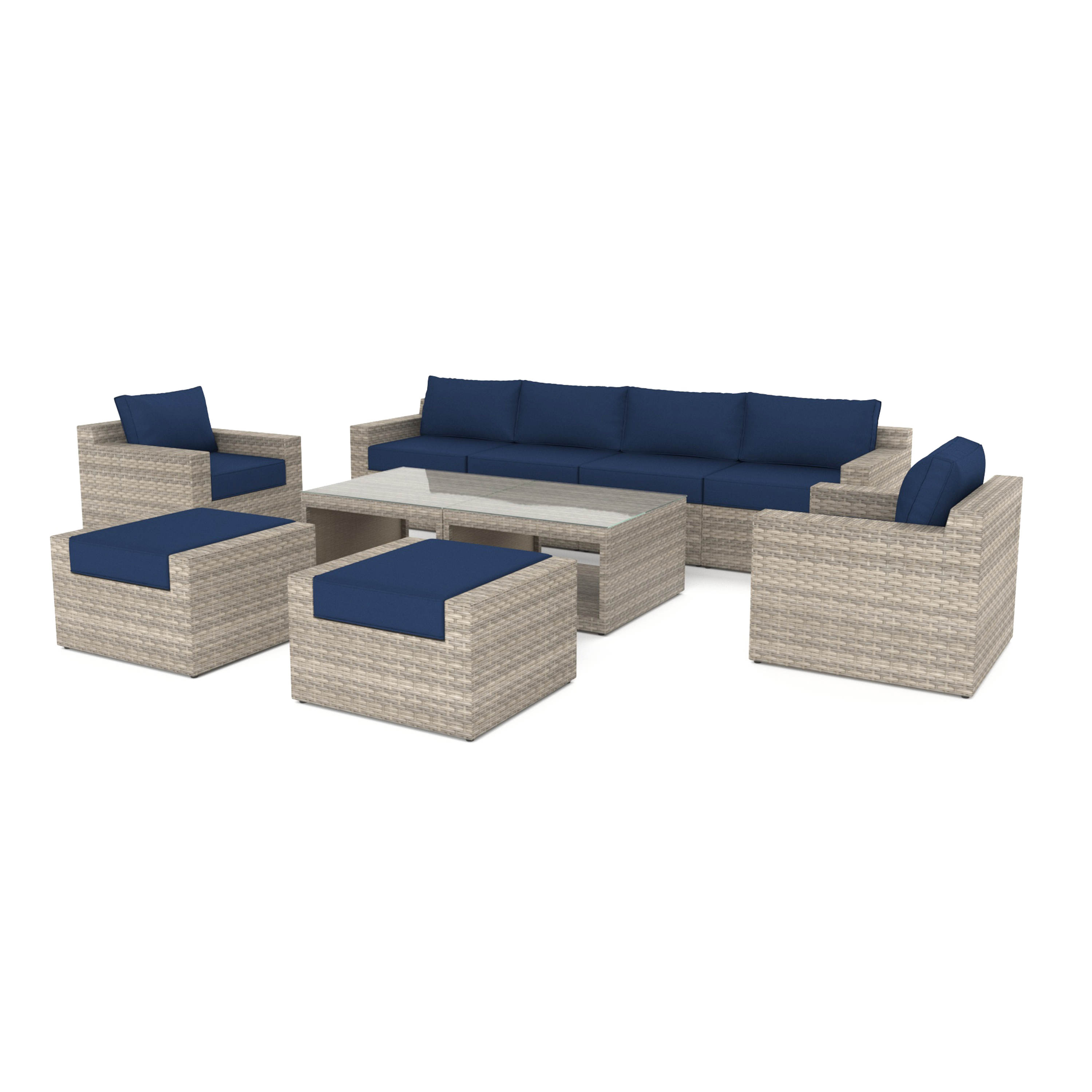 VENTURA 10 Piece Wicker Outdoor Patio Set-Baeryon Furniture