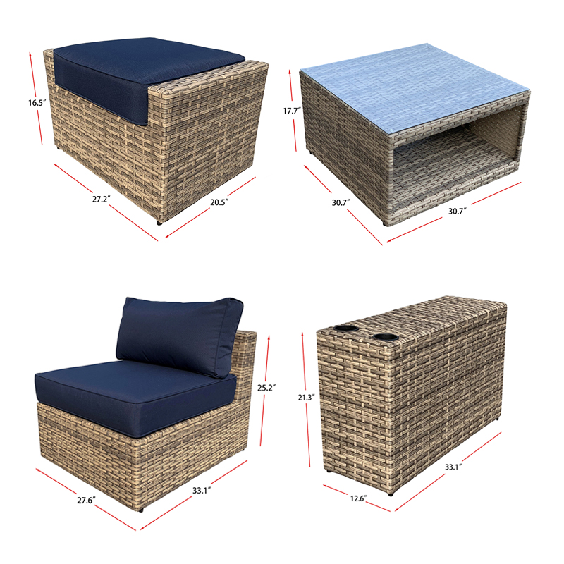 VENTURA 12 Piece Wicker Sectional-Baeryon Furniture