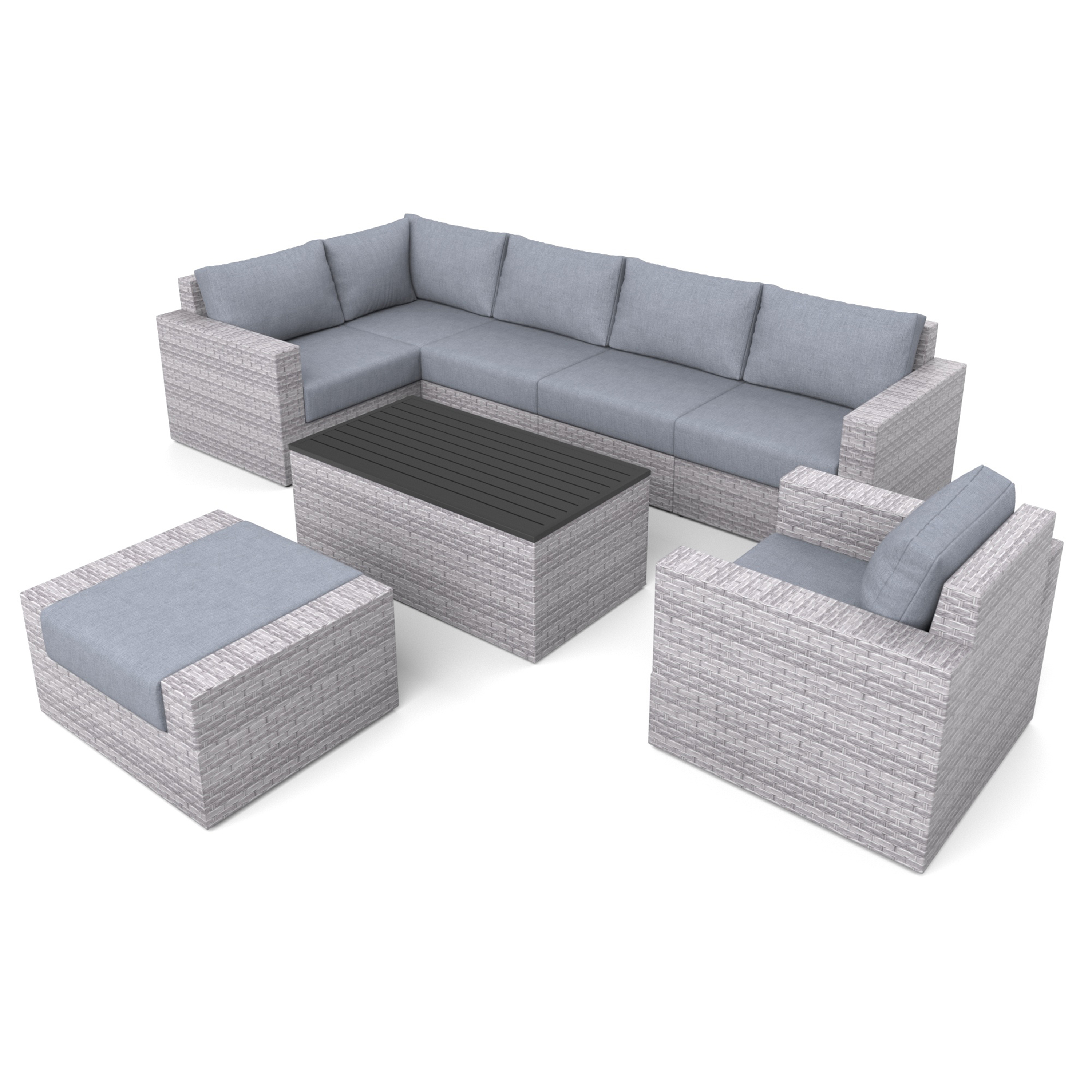 AVALON 8 Piece Rattan Sectional-Baeryon Furniture