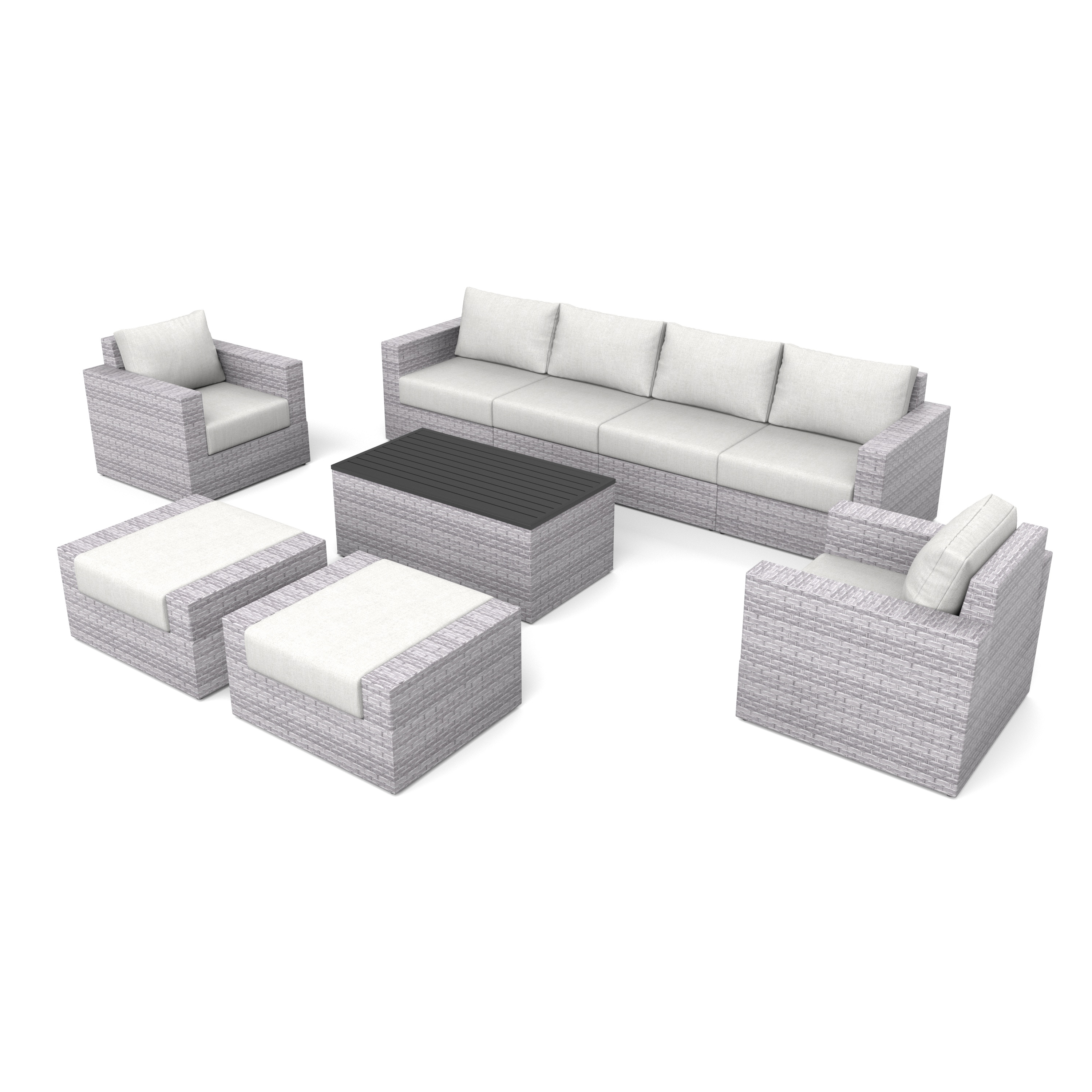 AVALON 9 Piece Wicker Couch-Baeryon Furniture