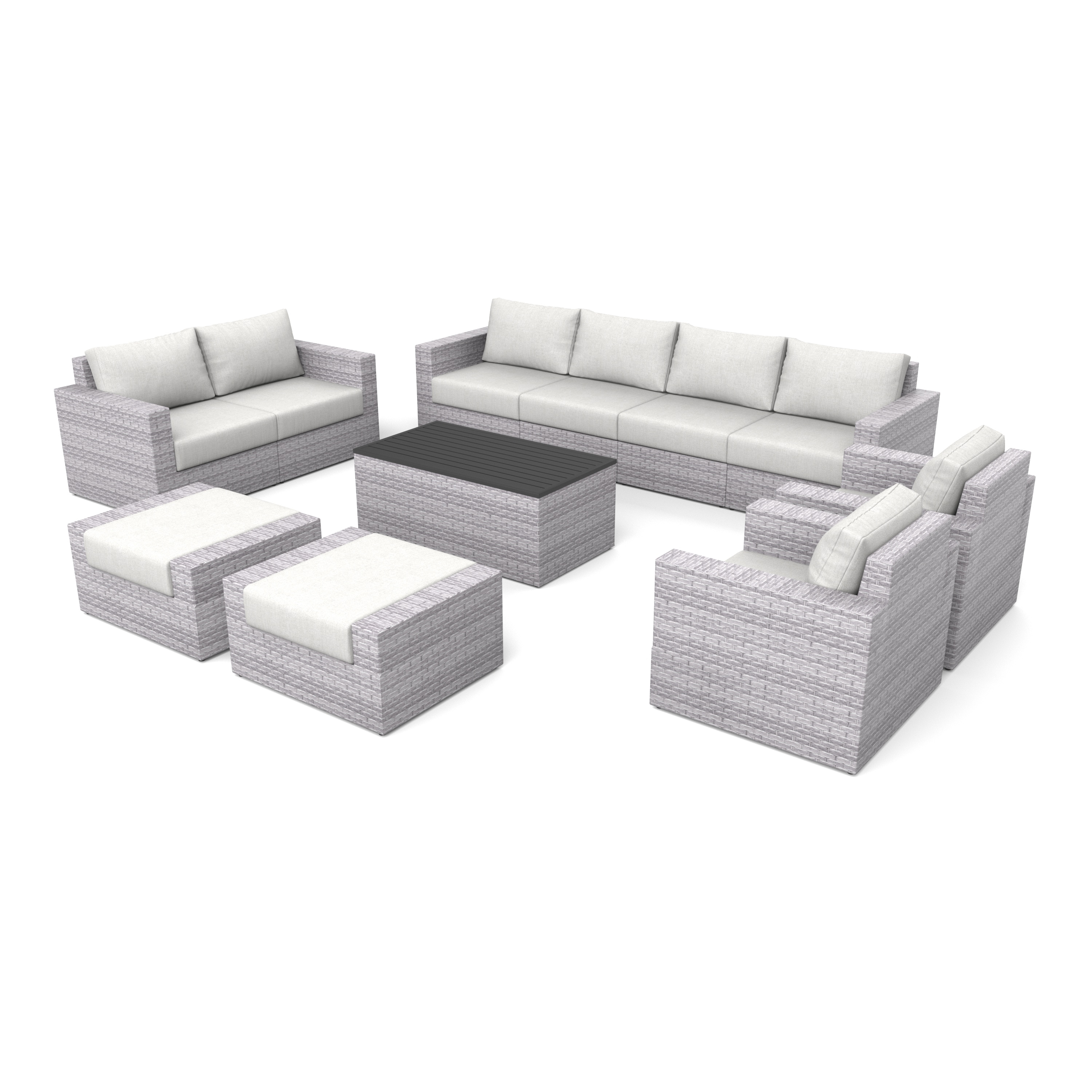 AVALON 11 Piece Wicker Outdoor Couch-Baeryon Furniture