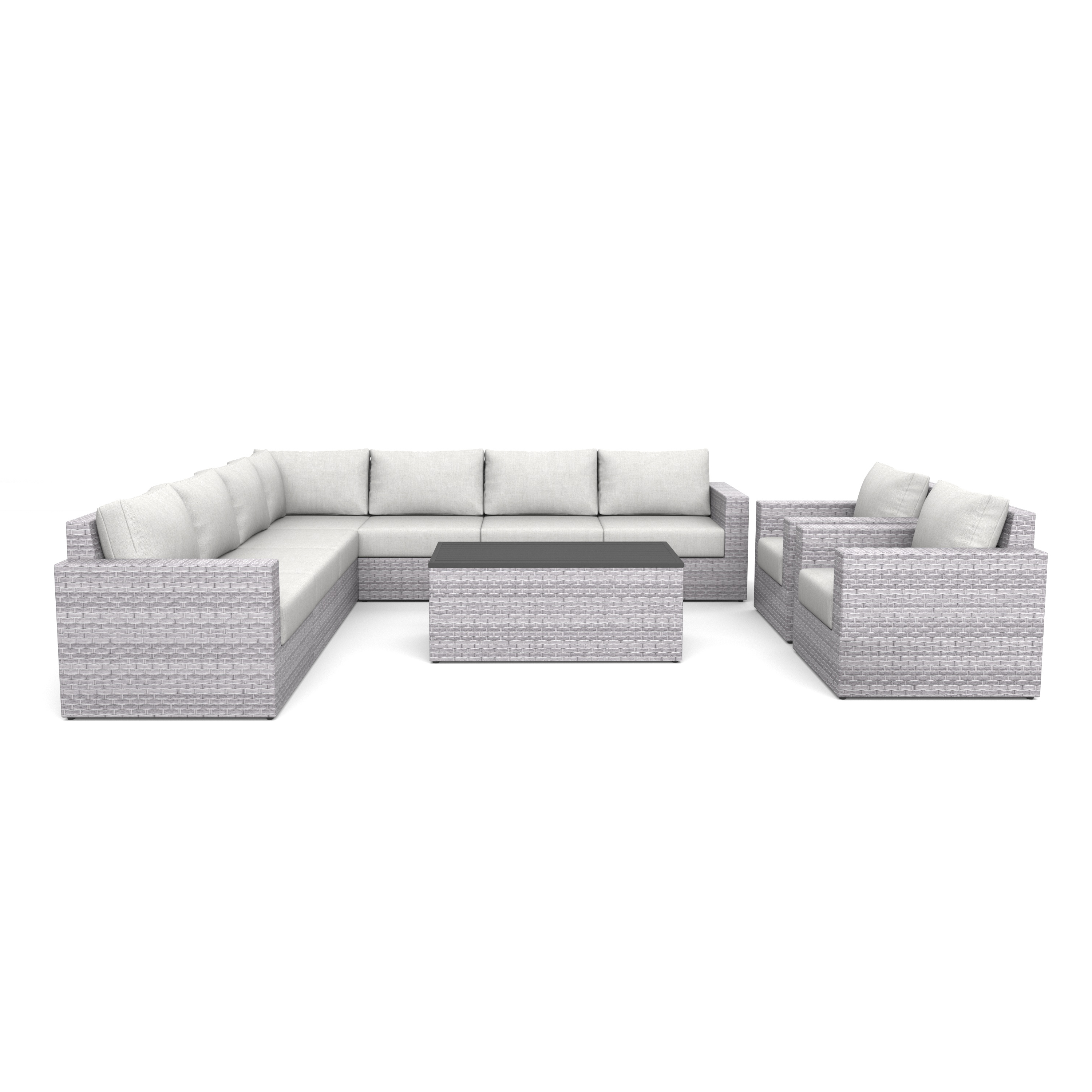 AVALON 10 Piece Deep Seating Outdoor Sectional-Baeryon Furniture