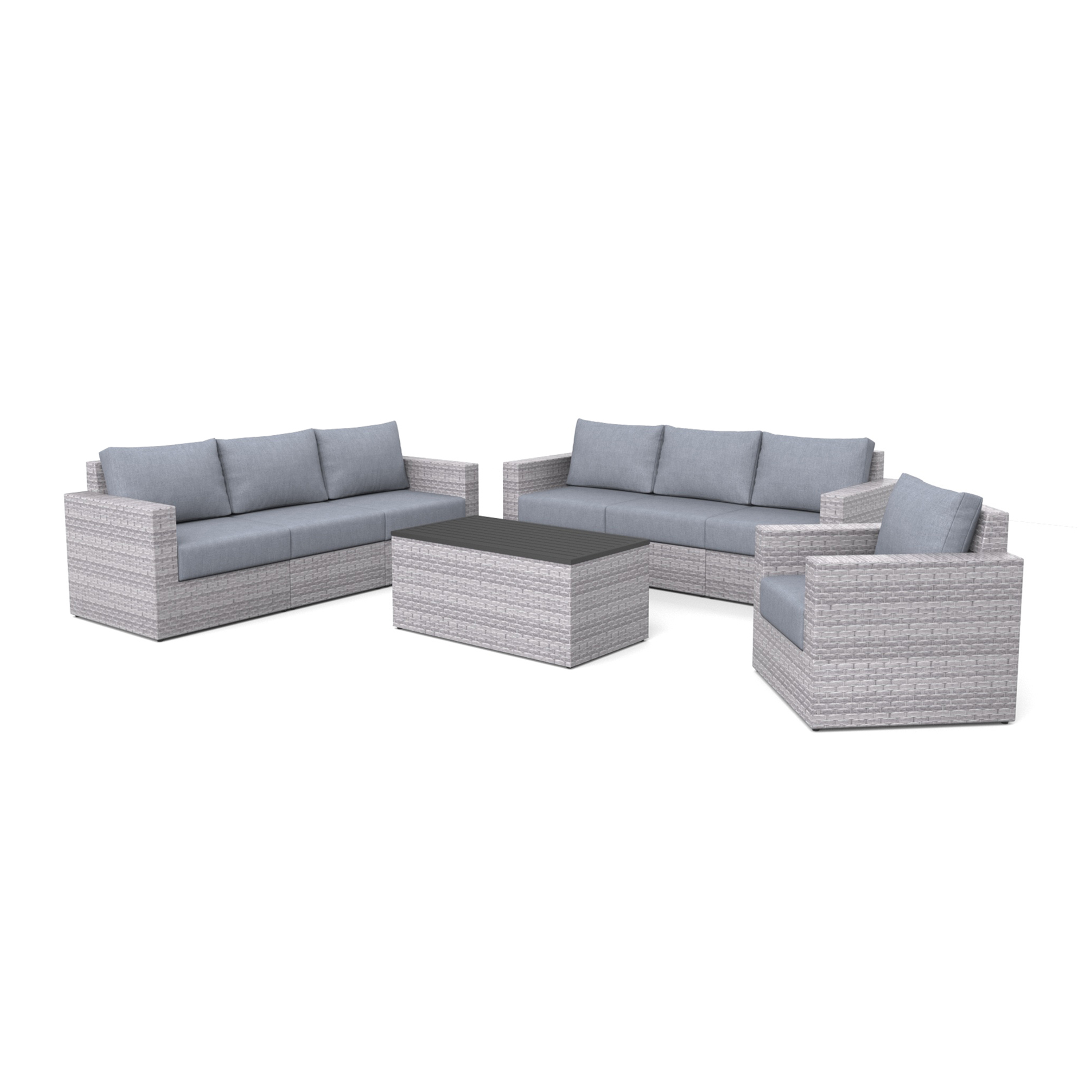 AVALON 8 Piece Wicker Sectional Sofa Set-Baeryon Furniture