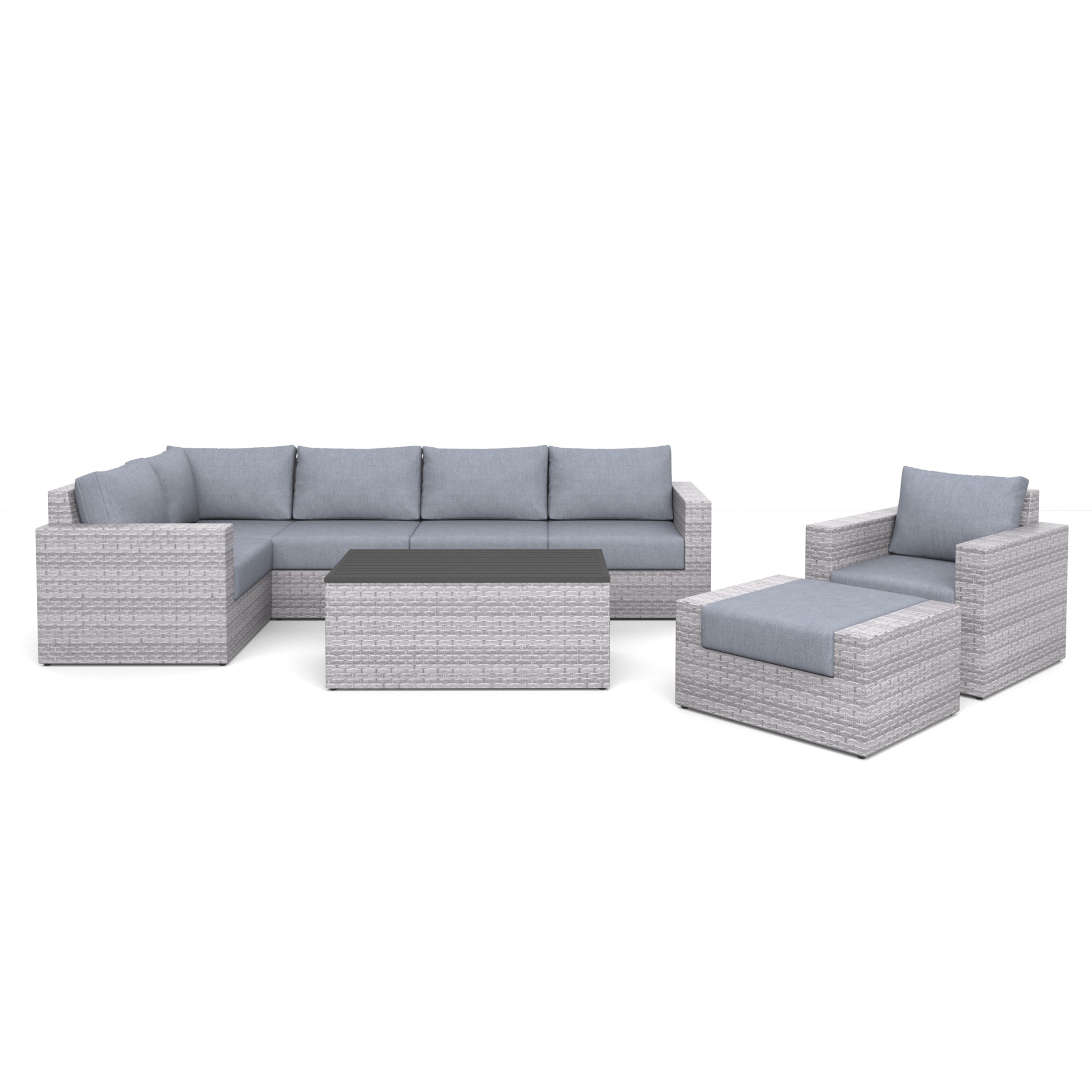 AVALON 8 Piece Rattan Sectional-Baeryon Furniture