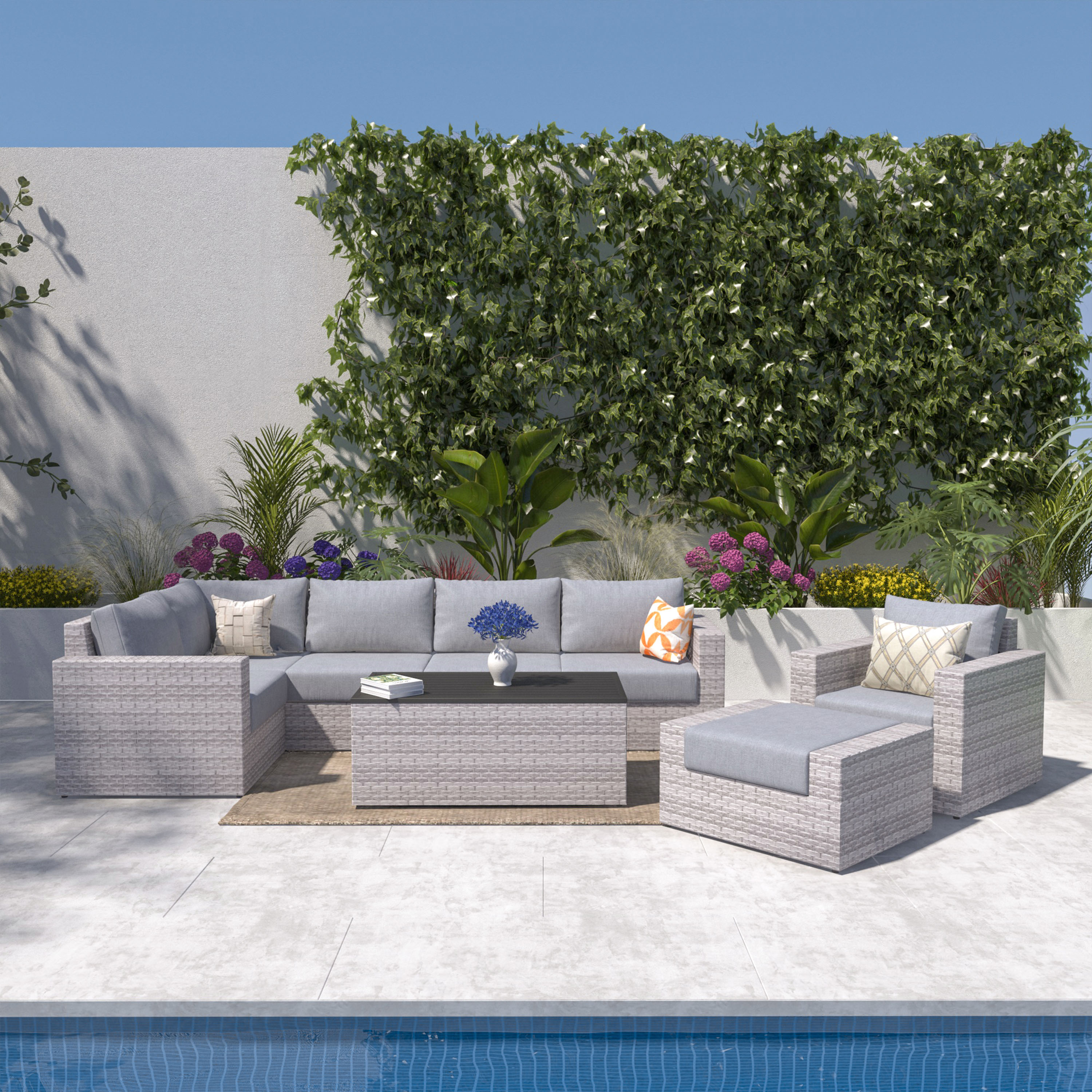 avalon rattan sofa set