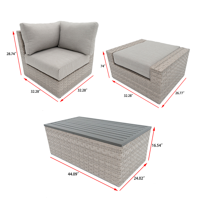 AVALON 12 Piece Sectional Patio Furniture-Baeryon Furniture