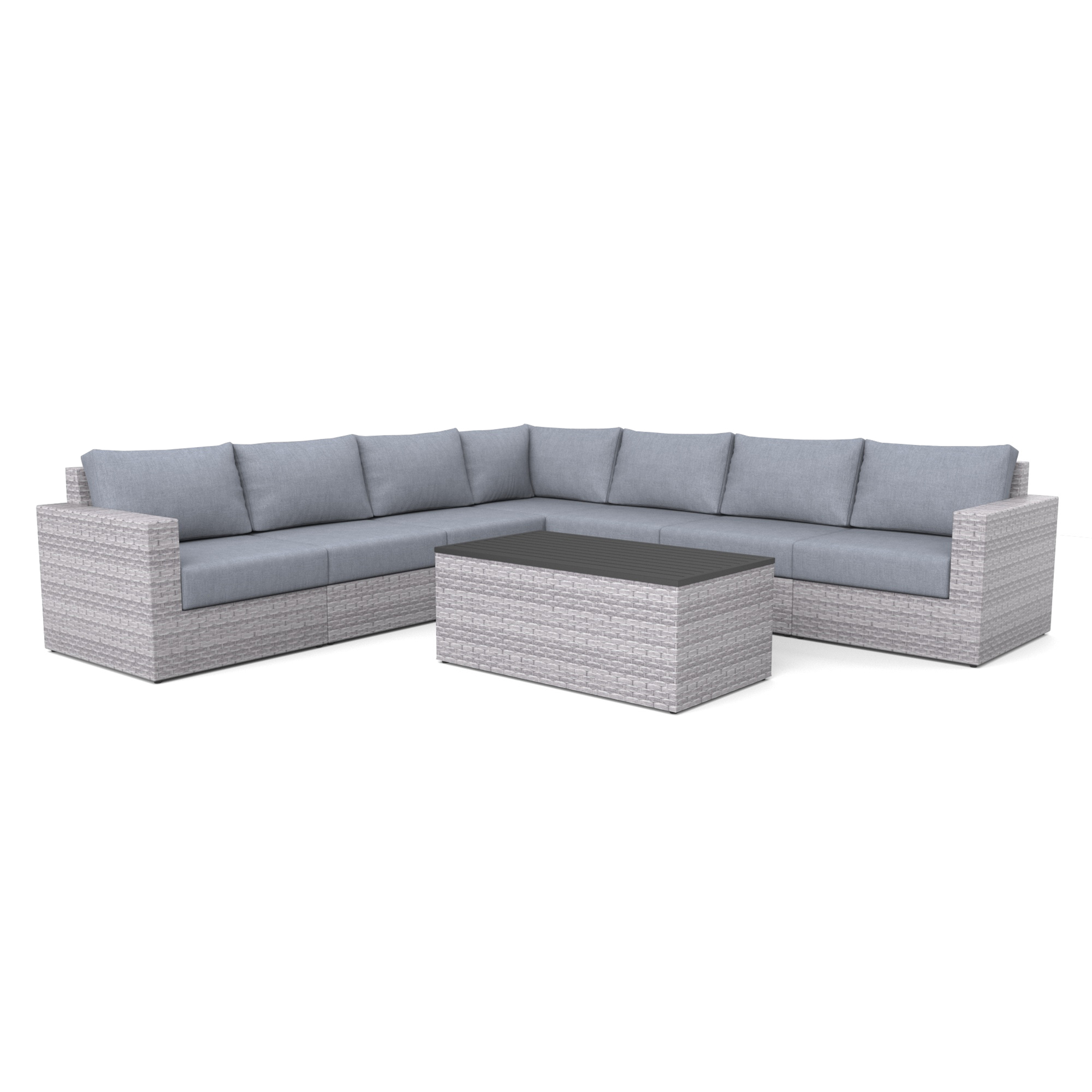 AVALON 8 Piece Wicker Patio Sectional-Baeryon Furniture