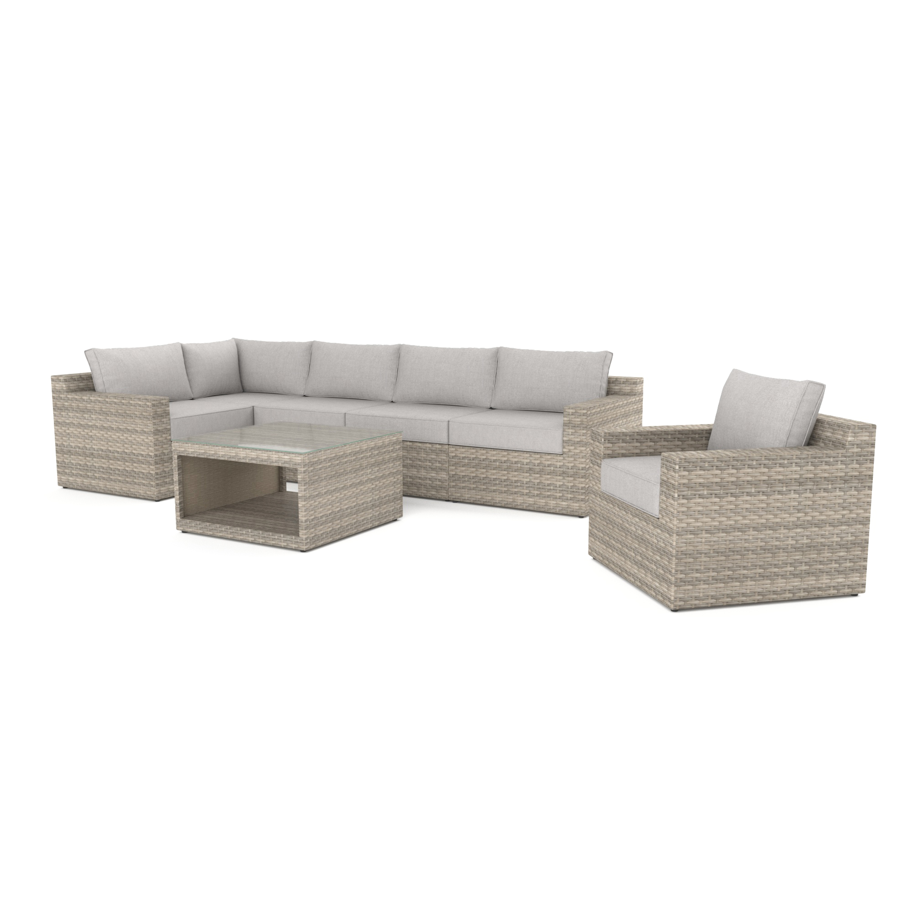 VENTURA 7 Piece Wicker Seating Group-Baeryon Furniture