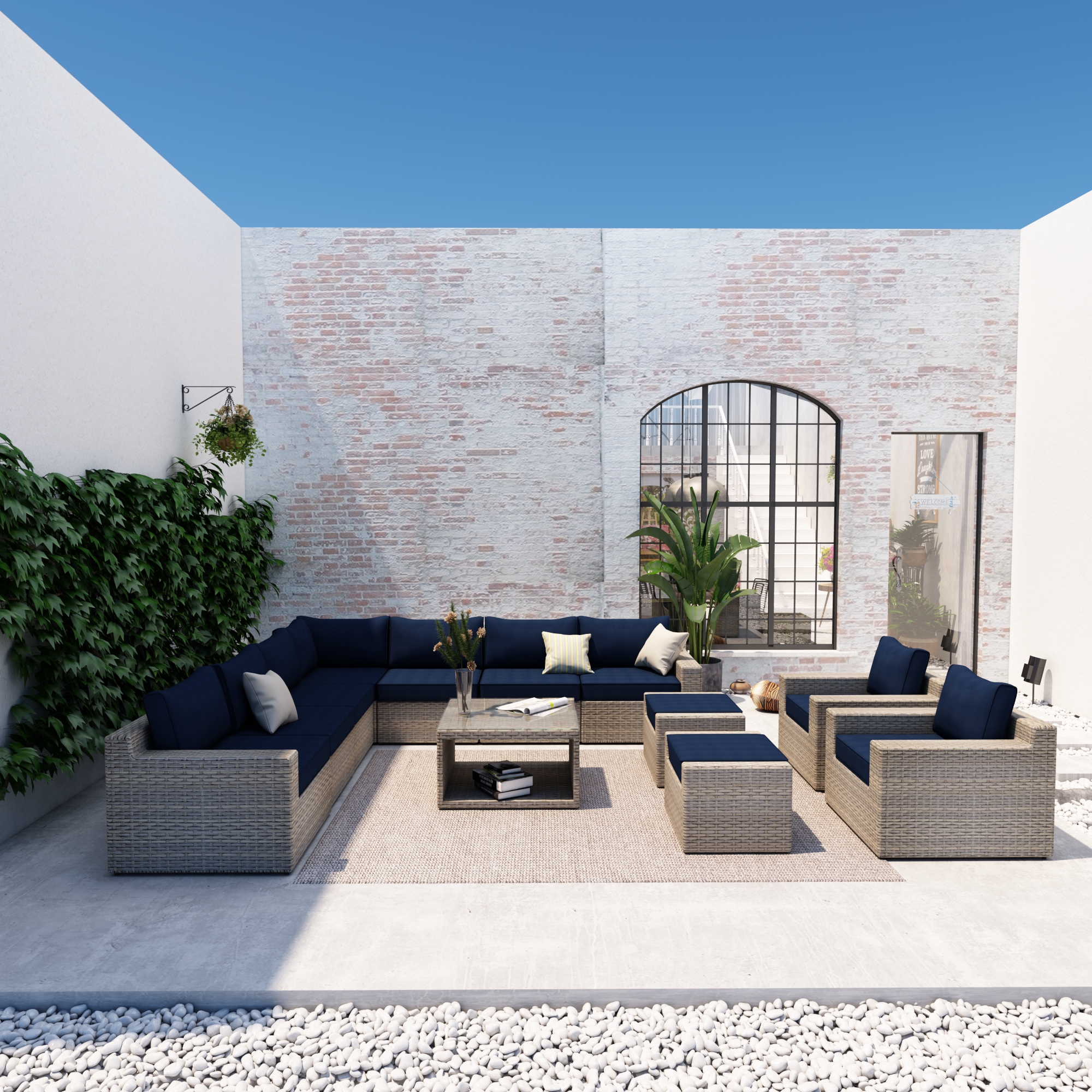 VENTURA 12 Piece Wicker Sectional-Baeryon Furniture