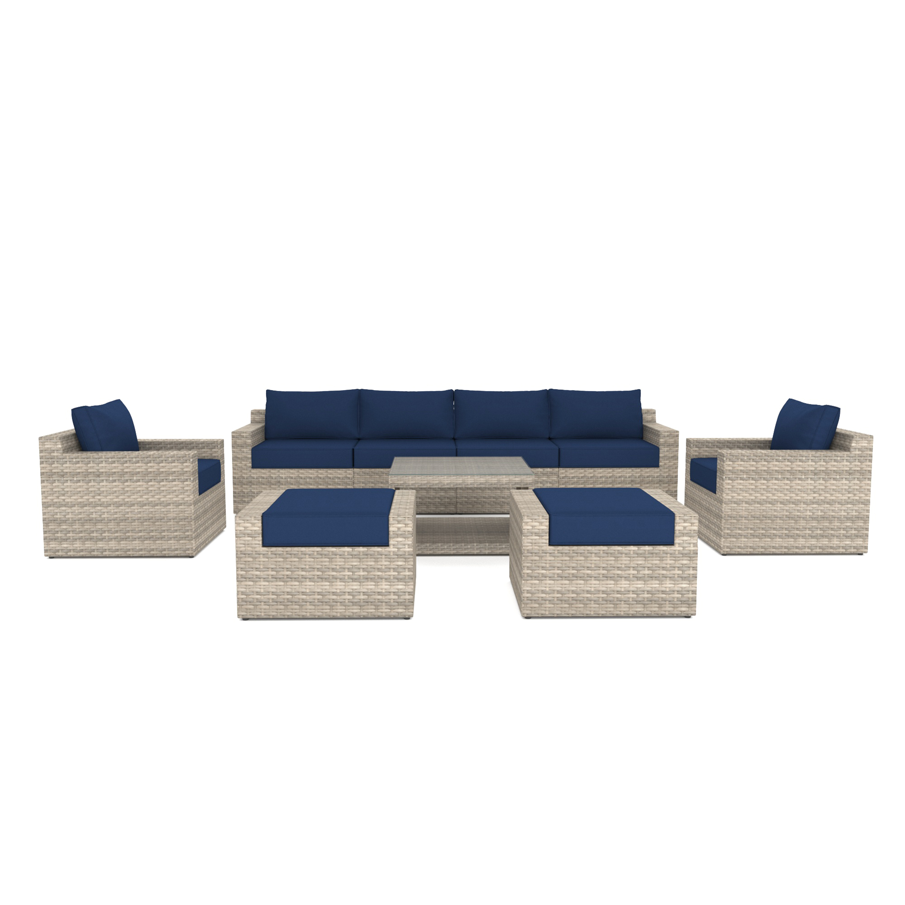 VENTURA 9 Piece Outdoor Sofa Rattan-Baeryon Furniture