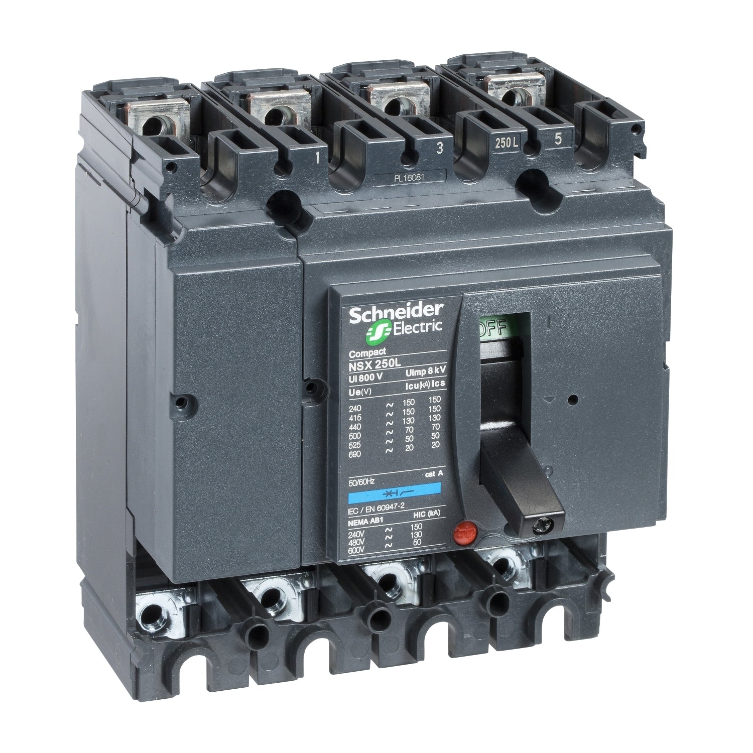 LV431411 Circuit breaker basic frame NSX250N 250A