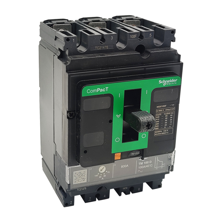 C10F3TM100 Circuit breaker NSX100F 36kA/415VAC 3P