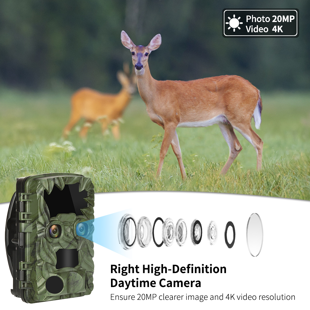 NEW Coolife Trail Game 1080P Hunting Wildlife Camera with 3 Infrared Sensors 