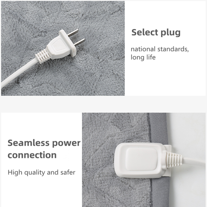Heated Throw Blanket Soft Plush Washable Heated Bed Warmer Heating Electric Blanket