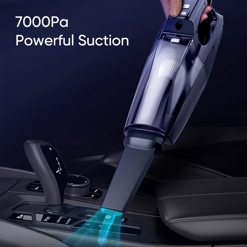  4-in-1 Car Vacuum Cleaner DC 12V Tire Inflator Portable Air Compressor with Digital Tire Pressure Gauge LCD Display LED Light-grikey