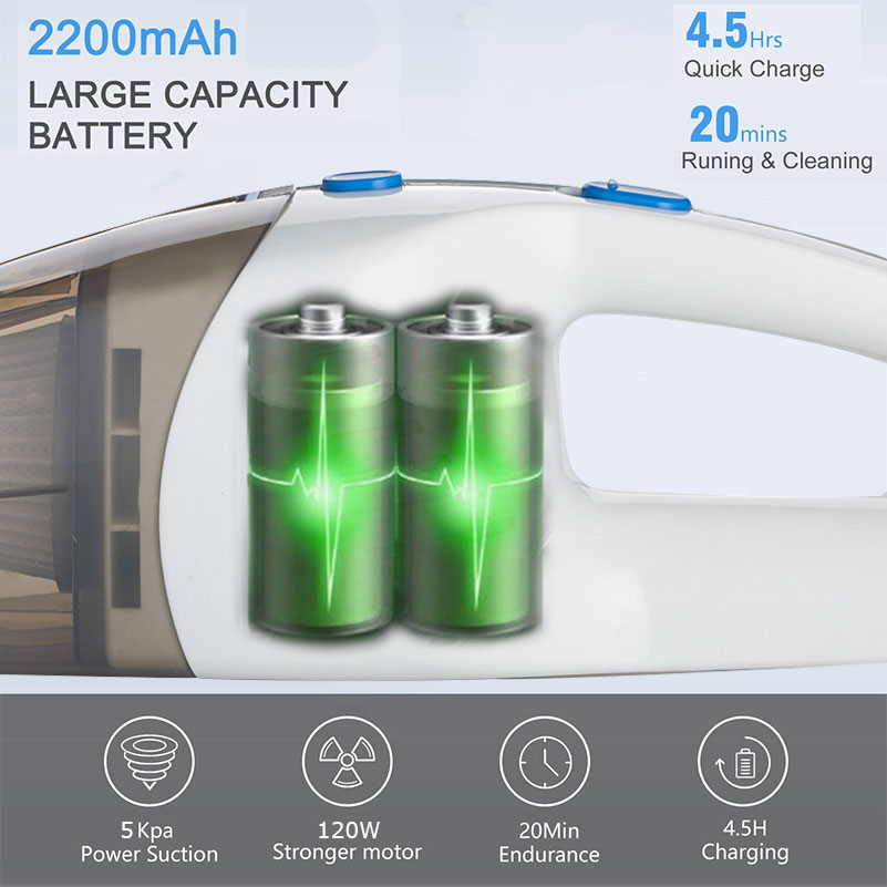 USB Powerful Wireless Vacuum Cleaner Car Vacuum Cleaner for Car Handheld Portable Vacuum Cleaner Car Wireless Vaccums Cleaners-grikey