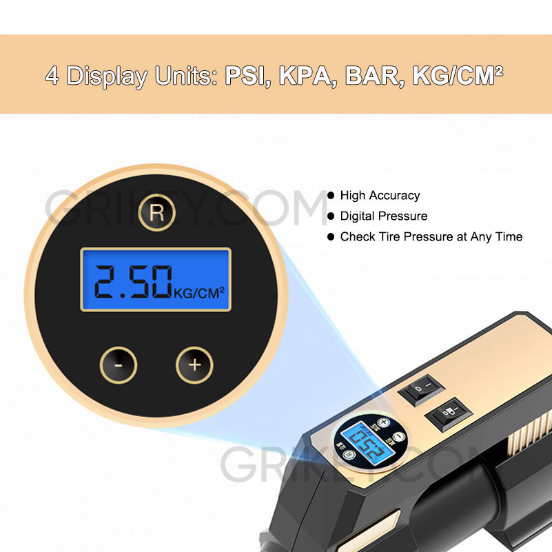 Digital Tire Inflator DC 12 Car Portable Air Compressor Pump 150 PSI Air Pump for Auto Car Tires Motorcycles Bicycles Balls-grikey