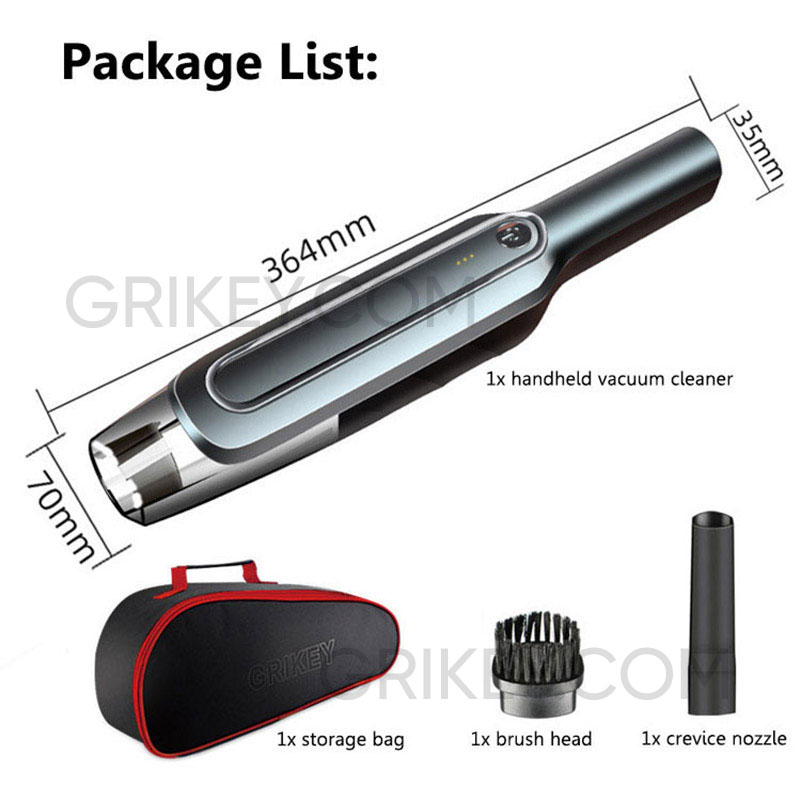 Portable Car Vacuum Cleaner 12V Corded Handheld Vaccum Cleaner Auto Accessories Kit for Detailing and   Cleaning Car Interior-grikey