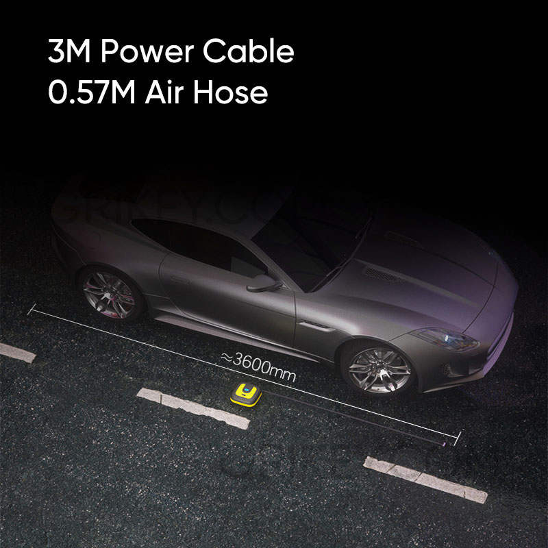 Tire Inflator Portable Air Compressor Air Pump 12V DC Auto Tire Pump w/ Digital Pressure Gauge LED Light for Car Bike Motorcycle Ball-grikey