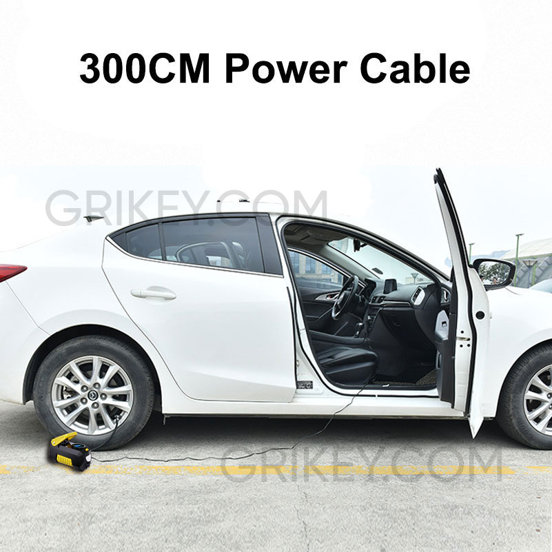 Air Compressor Tire Inflator Portable Air Pump 12V DC Auto Tire Pump w/ Digital Pressure Gauge LED Light for Car Tires Bicycle Ball-grikey