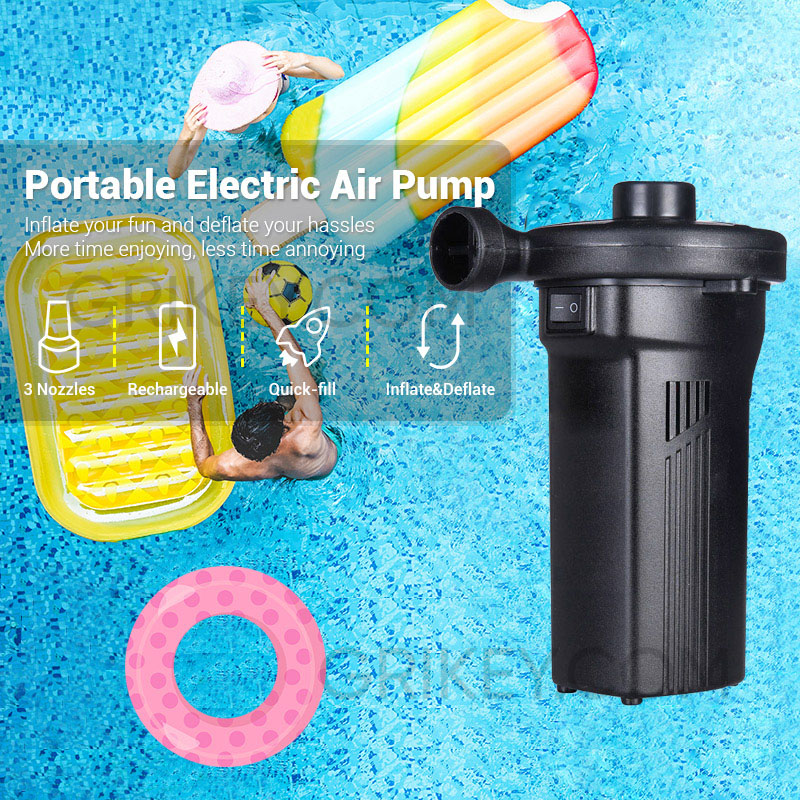 Air Pump for Inflatables Rechargeable Electric Pump Inflator/Deflator for Camping Inflatable Cushion Air Mattress Bed Pool Toy-grikey