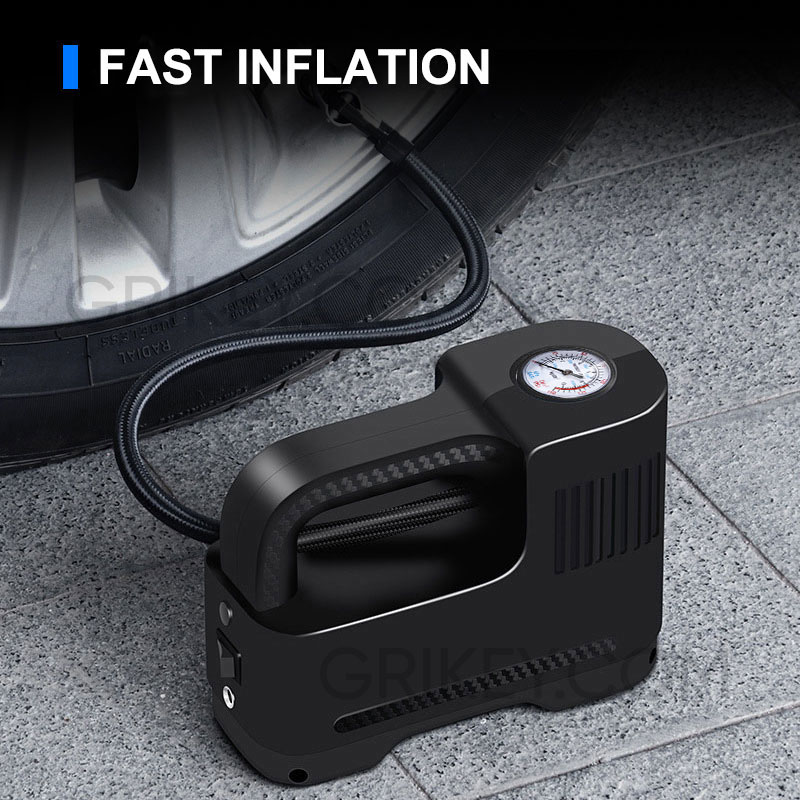 Cordless Portable Tire Inflator Air Compressor for Car Tires with Pressure Gauge Emergency LED Light Air Pump Car Tyre Inflato-grikey
