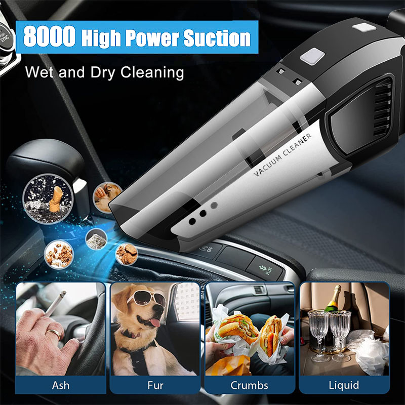 Cordless Handheld Vacuum Cleaner Portable Rechargeable High Power Auto Vaccum Cleaner for Car Home Office Sofa Desk-grikey