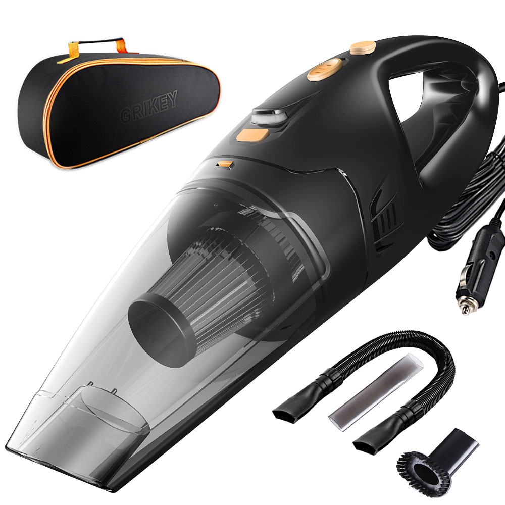 Portable Car Vacuum Cleaner w/LED Light 12V 120W High Power Handheld Vacuum Auto Accessories Kit for Detailing Cleaning Interior