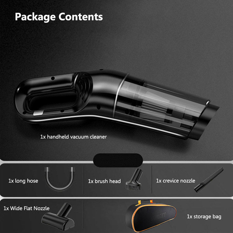 Cordless Handheld Vacuum Cleaner 8000Pa USB Rechargeable Portable Wireless Vacuum Cleaner for Home Office Car Cleaning-grikey