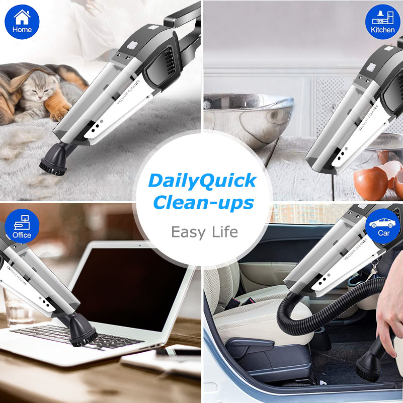 Cordless Handheld Vacuum Cleaner Portable Rechargeable High Power Auto Vaccum Cleaner for Car Home Office Sofa Desk-grikey