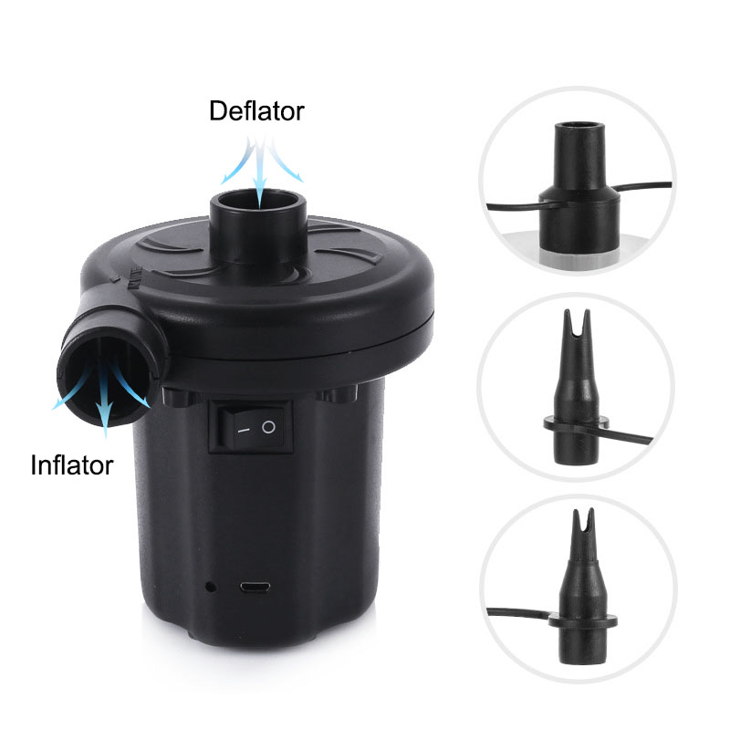 Air Pump for Inflatables Rechargeable Electric Pump Inflator/Deflator for Camping Inflatable Cushion Air Mattress Bed Pool Toy-grikey