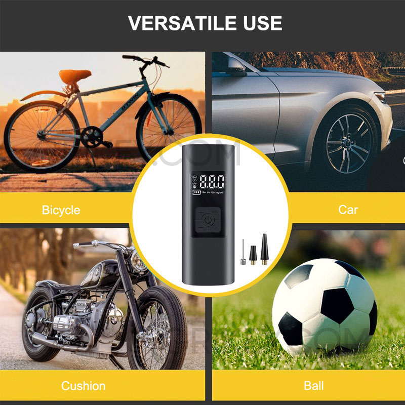 Tire Inflator Portable Air Compressor Pump 12V Mini Electric Tire Pump Up to 150PSI w/ Digital Screen LED Light for Car Tires-grikey