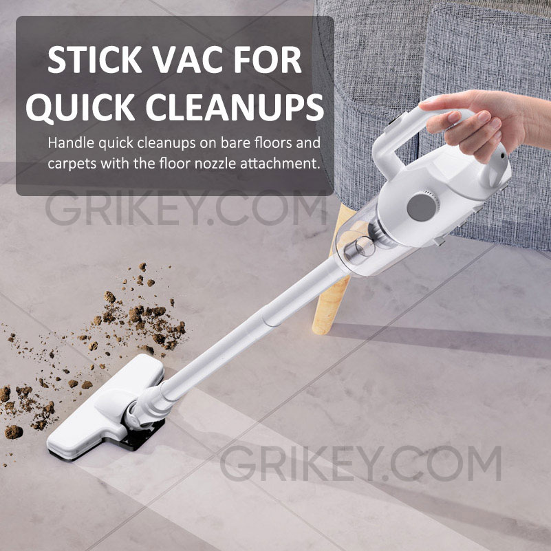 Cordless Handheld Vacuum Lightweight Portable Household Stick Vac Powerful Cordless Vaccum Cleaner for Car Home Hardwood Floor-grikey