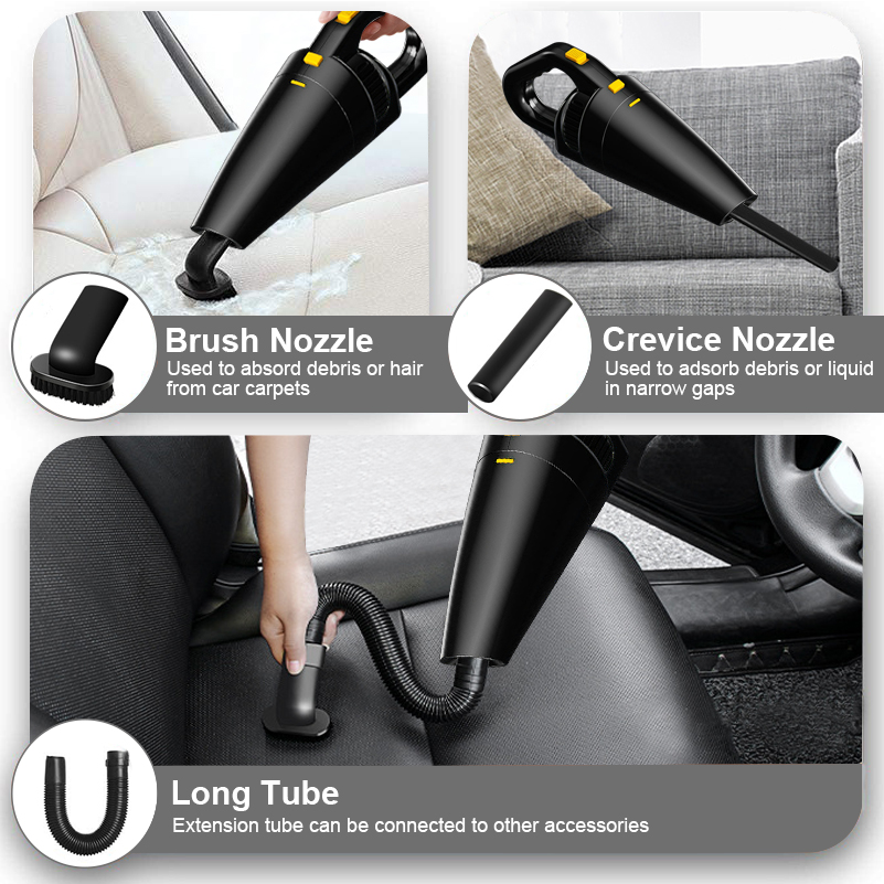 Handheld Vacuum Cleaner Cordless Mini Portable Car Vacuum Cleaner USB Rechargeable Hand Vacuum for Home Office Car Cleaning -grikey