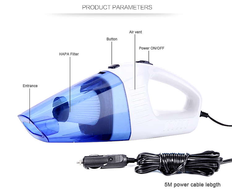 120W 12V Mini Vacuum Cleaner For Auto Multi Dry/Wet  Car Vacuum Cleaner For Car -grikey