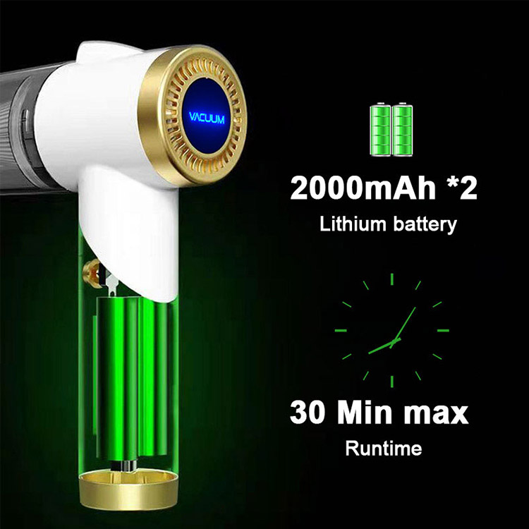 2 in 1 Mini USB Folding Wireless Vacuum Cleaner LED Power Suction Vaccum Cleaner Cordless-grikey