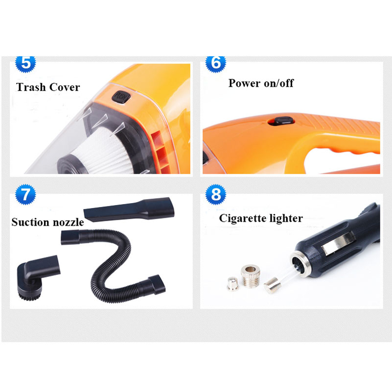  Portable Car Vacuum Cleaner 12V Strong Vacuum Cleaner For Machine -grikey