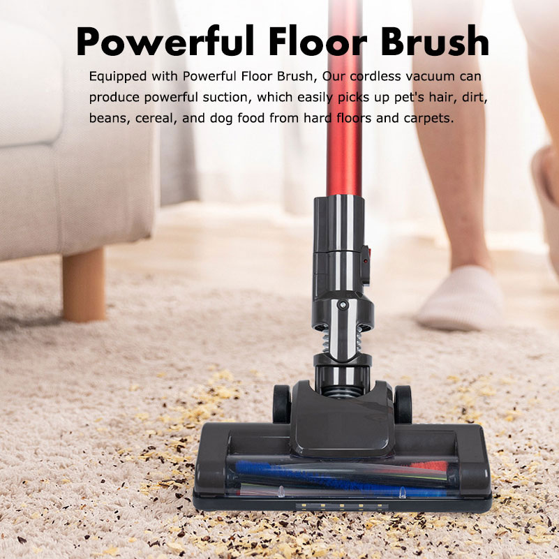 Cordless Stick Vacuum Cleaner 20KPa Powerful Suction Brushless Motor Stick Handheld Vacuum for Home Hard Floor Carpet Pet Car-grikey