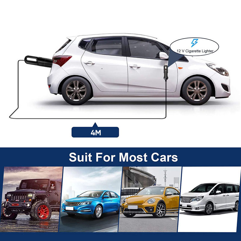 Portable Car Vacuum Cleaner 12V DC Corded Handheld Vaccum Cleaner Auto Accessories Kit for Detailing & Cleaning Car Interior-grikey