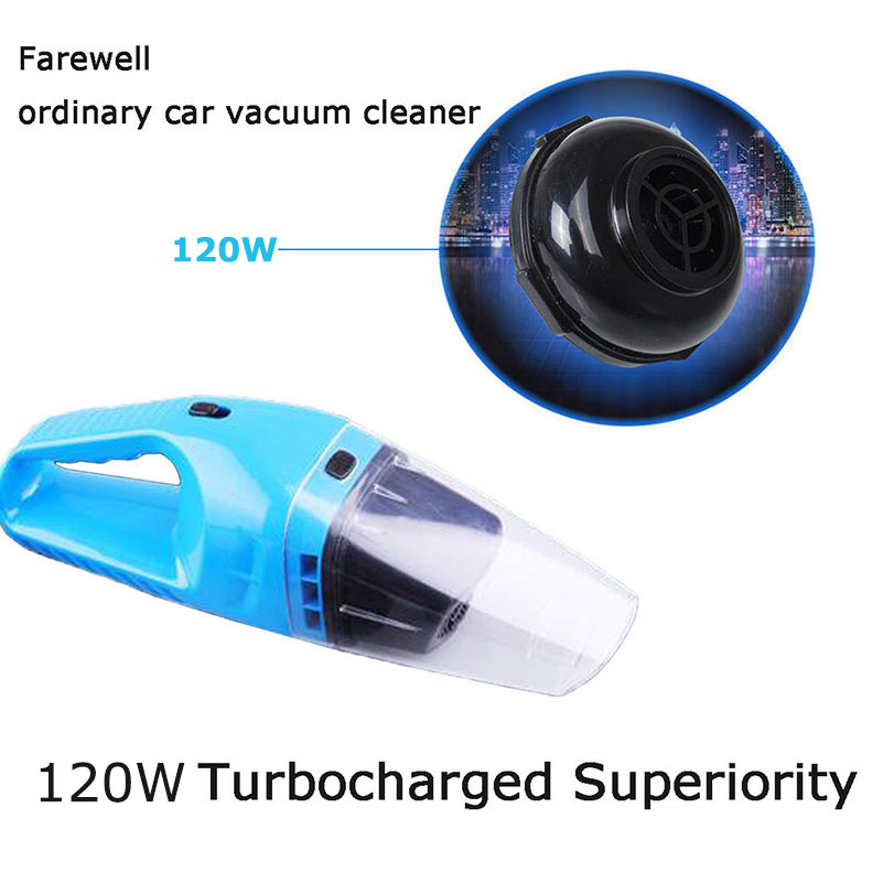 Car Vacuum Cleaner 120W Wet Dry Dual-Use Super Suction Car Use Portable Dust Hand Vacuum Cleaner 12 Volt -grikey