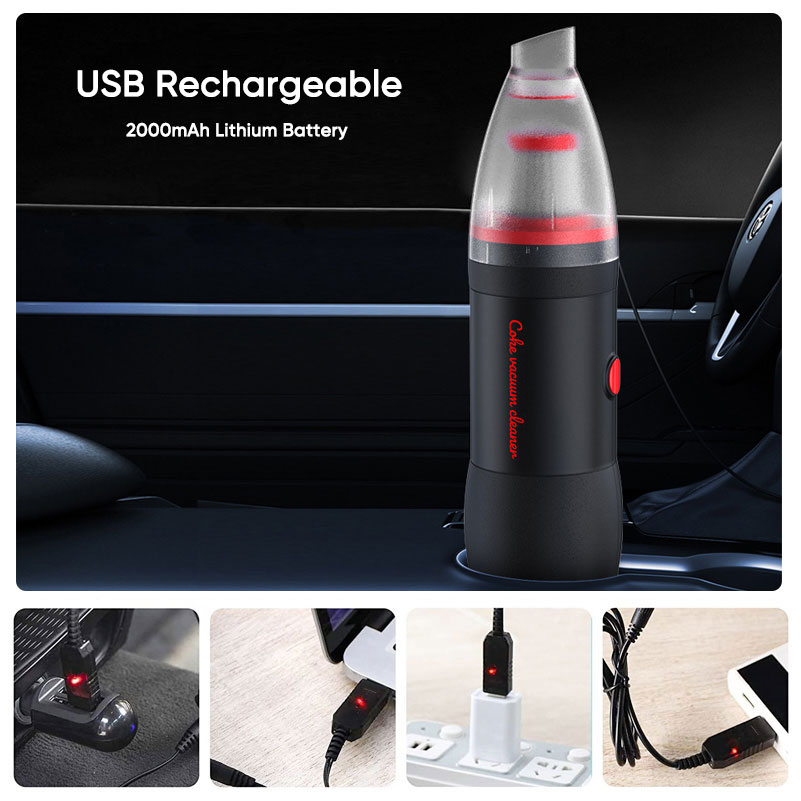 2-in-1 Small Wireless Vacuum Cleaner & Air Duster Portable Handheld Vacuum USB Rechargeable Air Blower for Car Keyboard -grikey