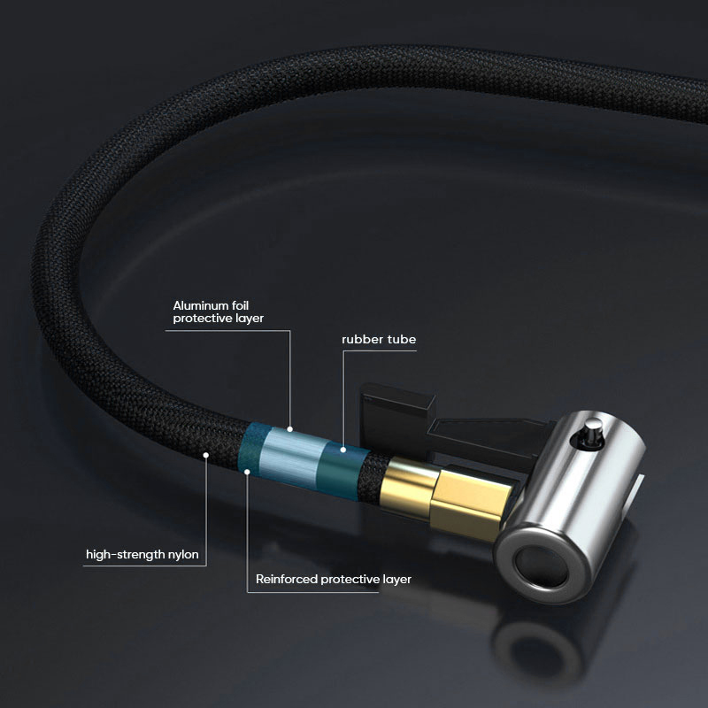 Car Vacuum Cleaner 4-in-1 Tire Inflator Portable Air Compressor with Tire Pressure Gauge LED Light 12 DC Corded Handheld Vacuum-grikey