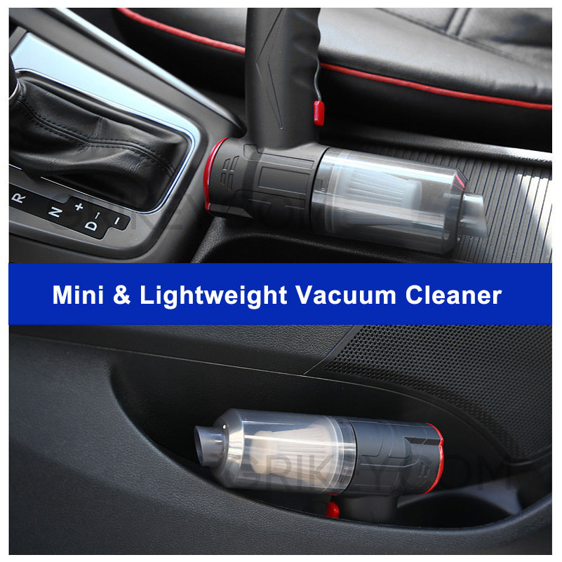Cordless Vacuum & Air Duster 2 in 1 Mini Handheld Vac USB Rechargeable Easy to Clean Desktop Keyboard Drawer Car Interior-grikey