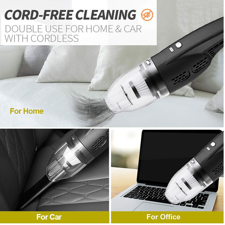 Handheld Vacuum Cleaner Cordless Portable Mini Car Vacuum Cleaner by Rechargeable Li-ion Battery for Pet Hair Home and Car-grikey