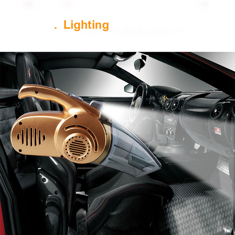 GRIKEY 4 in 1 Vacuum Cleaner Tire Inflator Pump Car Powerful Handheld Vacuum Cleaner 12V Pressure Measurement with LED Lights-grikey