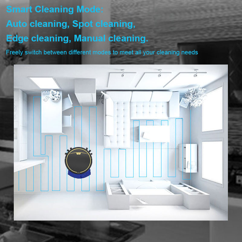 Robot Vacuum Cleaner for Home Vacuum Cleaner Robot Wireless Wet Dry Vacuum Cleaner Remote Control Automatic Dust Removal and Sterilization Sweeper-grikey