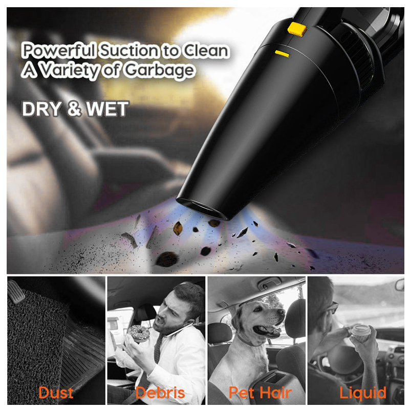 Handheld Vacuum Cleaner Cordless Mini Portable Car Vacuum Cleaner USB Rechargeable Hand Vacuum for Home Office Car Cleaning -grikey